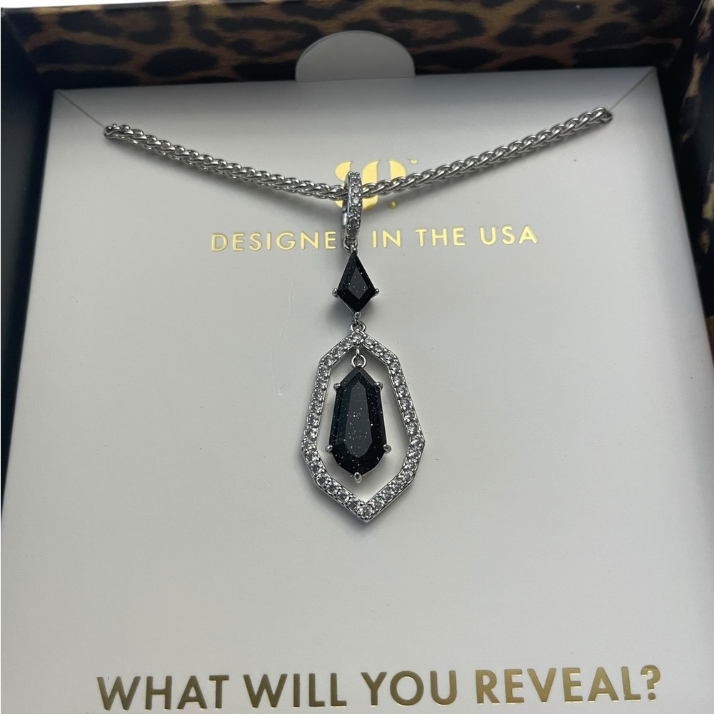 Bomb Party Be Untamed Collection  “Weight Of Want”  Rhodium/Onyx Sandstone NIB